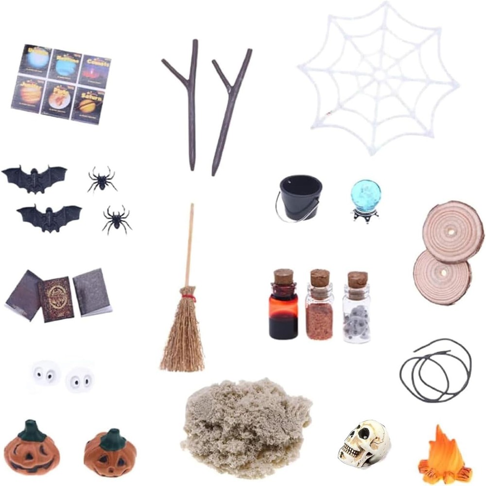 BinaryABC Halloween Dollhouse Miniature Garden Accessories,Halloween Mini Fai…