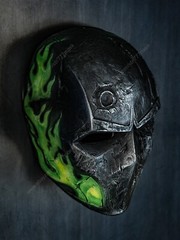 Custom Airsoft Mask Helmet Full Face BB Gun Halloween Costume Cosplay Fire A28