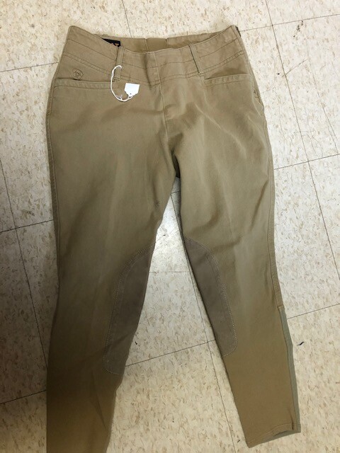 ARIAT Ladies *BREECHES Sz 26R Tan *VGC Side Zip Cotton Blend