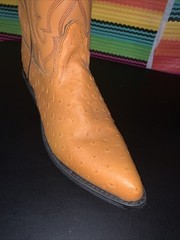 Ostrich Western Style Boots Men’s 8.5D Hand Crafted In India
