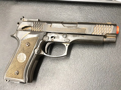 UKARMS Beretta 92 FS 6mm BB Pistol Spring Powered Semi-Auto Broken Trigger & Mag