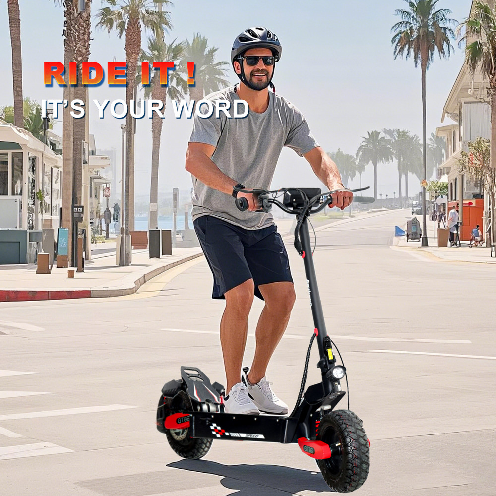 Adult Off-Road Electric Scooter 11″ 1200W 48V 23.4Ah 30MPH 40 Miles Range