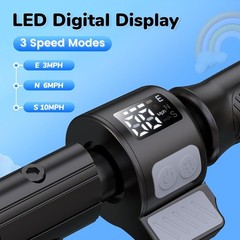 Kids Electric Scooter 150W Age 6-14 Kick E-Scooter Adjustable Height 3 Speed LED