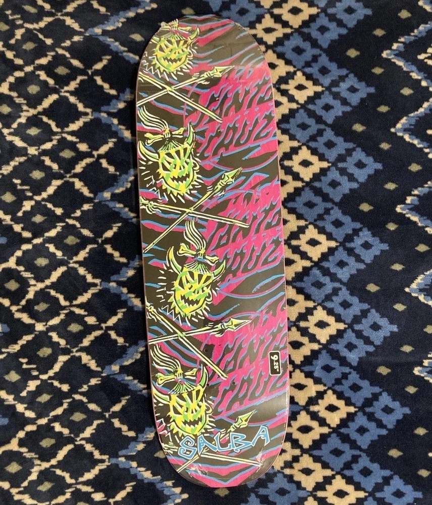 Santa Cruz Salba Stencil Witch Doctor 9.25″ Shaped Skateboard Deck Free Shipping