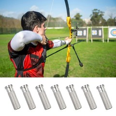 50Pcs Aluminum Arrow Insert Nock Thread ID 6.2mm Carbon Shaft Archery Hunting US