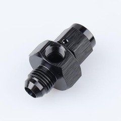 -6 AN Male to 6AN Female Swivel with M10x1.0 Seat 6AN with M10x1.0 Port Black