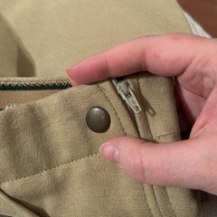Dover Saddlery Riding Sport Cotton Stretch Beige Knee-patches Breeches size 28