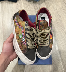 Chanel Vans Skateboarding Low-Top Lace-Up Skate Shoes Brown Multicolor