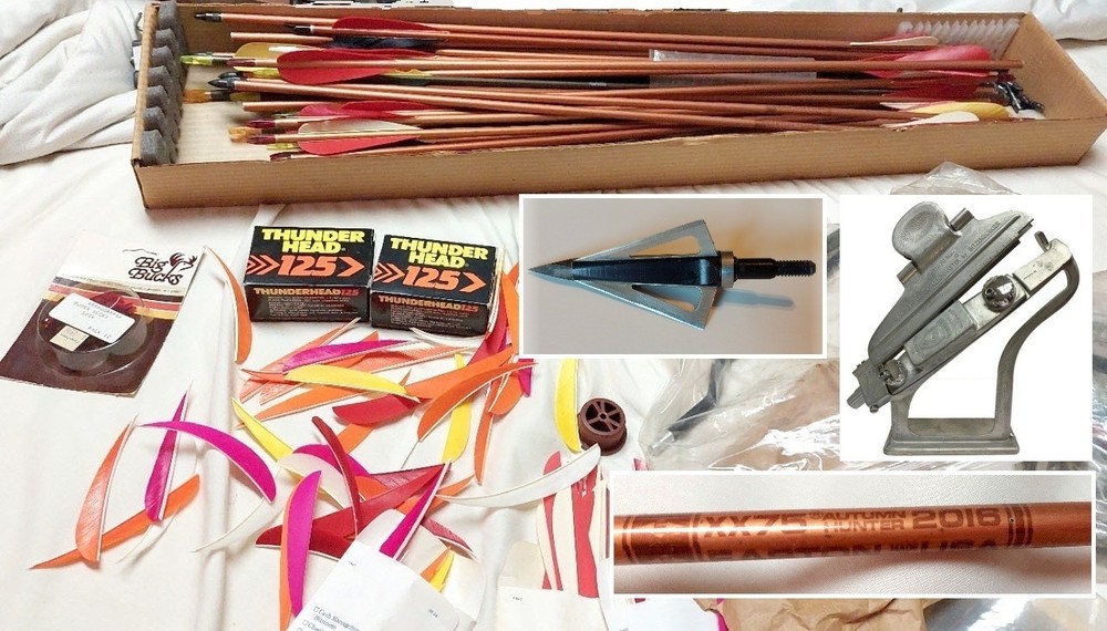 Easton Aluminum Arrows – Bitzenburger Fletching Jig -Thunder head 125 broadheads