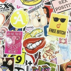96Pcs Sexy Anime Girls Waifu Women Vinyl Stickers Pack Hentai Ahegao Decals Lot