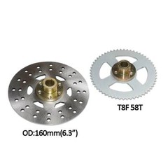Drift Trike Go Kart Rear Live Axle Kit, Sprocket & Hub, Brake Assembly,Chain,Hub