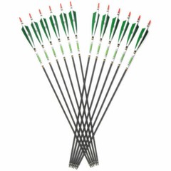 12Pcs 30» Archery Carbon Arrows Spine 500 OD 7.8mm 5″ Turkey Feathers / Quiver