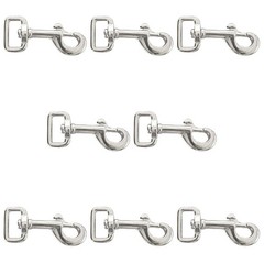 HIlason 1 Inch X 3 1/4 Die Cast Bolt Snap Nickel Plated Set Of 8