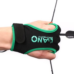 Archery Gloves Leather Practice Hunting Three Finger Protector for Youth Adul…