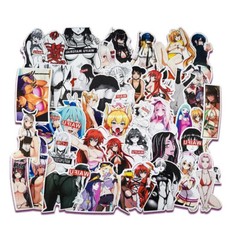 US 100-200 Pcs Sexy Anime Stickers Waifu Girl Explicit Beautiful Gorgeous Vinyl