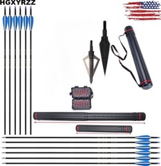 12pcs 31″Archery Arrows Dense Shaft Quiver Set Training Practice Shoting Hunt