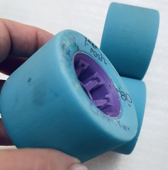 Longboard Wheels 66mm 80a by Fresh Cream King – Blue & Purple – Set of 4