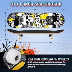 Pro Complete Skateboards for Beginners Girls Boys Kids Youths Teens Street Bolt