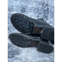 Ariat 9.5 D Black Heritage Roper Boots Mens Leather Western Cowboy Side Zip