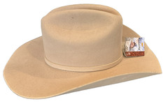 Alan Jackson Collection Cracker Barrel Boxed Cream Color Wool Felt Cowboy Hat M