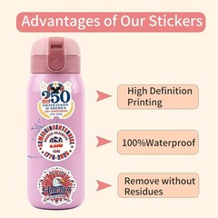 112 PCS United States 250th Anniversary Stickers, Waterproof Vinyl USA 250 Ye…