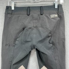 Piper Riding Breeches Women 30* Gray Stretch Patch Equestrian Performance Pants