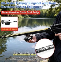 Fishing Slingshot Kit Catapult Reel Set for Outdoor Archery and Hunting Fish