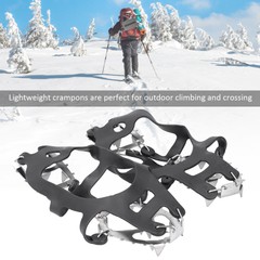 1 Pair 18 Teeth Crampons Fishing Snow Shoe Spiked Grips Cleats AntiSlip FF