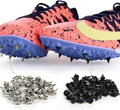 1/4 Inch Track Spikes, 100 Pieces Steel Track Shoe Spikes Replacements and Sp…