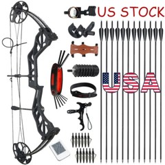 Right Hand Compound Bow 19-70lbs Adjustable – 320 FPS Hunting Archery Arrows Kit