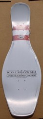 LOSER MACHINE X BIG LEBOWSKI «THROWING ROCKS» SKATEBOARD DECK BOWLING PIN SHAPE