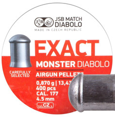 JSB Match 400 Count EXACT MONSTER Cylindrical 4.5mm .177 Caliber Air Pellets