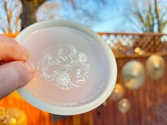 (1988) GLOW Wedding Tim & Sue Mini Disc Golf Innova San Marino Glo Silver #1040