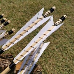 32″ Wooden Arrow 5″ Turkey Feather Archery Recurve Bow Longbow Hunting Shooting