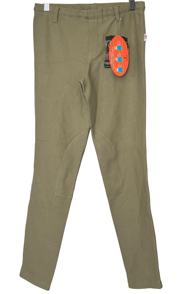 Devon Aire Breech Womens Size M Riding Pants Olive Low Rise Pull On 070 New
