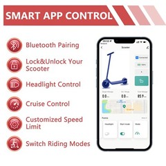 LADPED LP80 ADULT ELECTRIC SCOOTER 350W Motor LONG RANGE 30KM 31KM/H E-Scooter