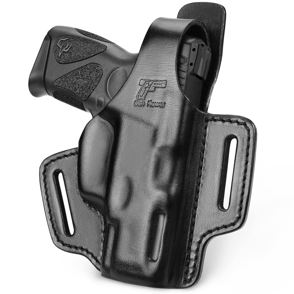OWB Leather Holster for Glock 17 19 19X 22 23 45, Taurus G2C/G3C, Sig P320 Co…