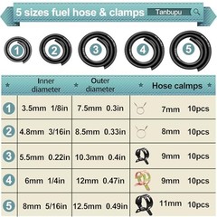 3.3Ft 5 Sizes-1/8″ 3/16″ 0.22″ 1/4″ 3.3Ft*5 Sizes-1/8″,3/16″,0.22″,1/4″,5/16″