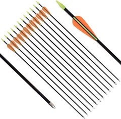 Lightweight 28-Inch Fiberglass Target Arrows – Ideal for Recurve Bow Practice