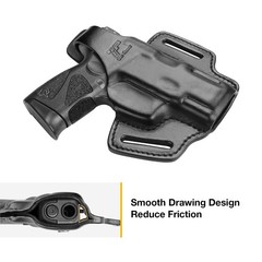 OWB Leather Holster for Glock 17 19 19X 22 23 45, Taurus G2C/G3C, Sig P320 Co…