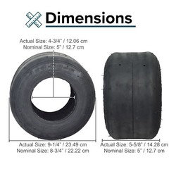 10×4.50-5 Tubeless Slick Pneumatic Tire for Drift Trike and Go-Kart Parts (Qind)