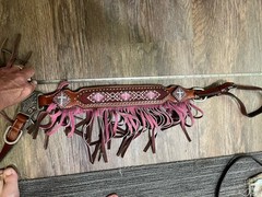 Tough 1 Beaded Pink Breast Collar Pony Size