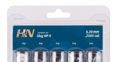 H&N Slug HP 120 Count 5 Type HUNTING SAMPLER 6.36mm .25 Caliber Air Pellets