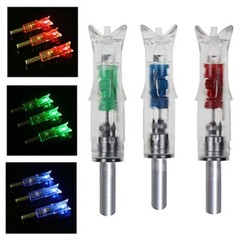 6Pcs Automatically Archery Arrow Lighted Nock for ID 6.2mm/7.62mm Crossbow Bolt