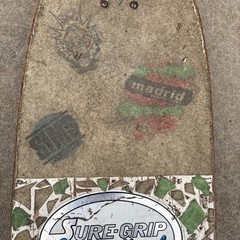 Vintage Sure-Grip International 80’s Skateboard Deck Kilroy Was Here Rasta Wheel