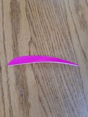 5 inch Feathers Right Wing Parabolic Cut 100 pack Pink
