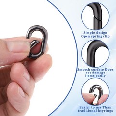 Giantree 10Pack 1 Inch Small Carabiner Clip, Metal Tiny Oval Carabiner Spring…