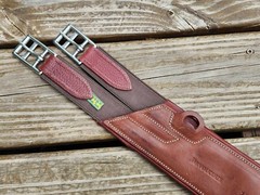 Devoucoux Medium Brown Padded Belly Guard Stud Jump Girth -Size Choice: 50″, 52″