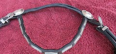 Vintage SIMCO Rope Edge Alpaca Silver Bars Small Cob Pony Show Headstall Bridle