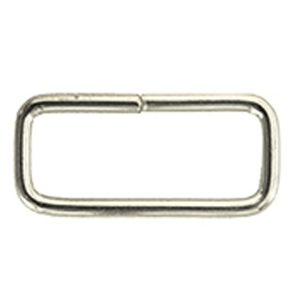 Pack Of 10 1/2 X 3/4 Inch Nickle Plated Wire Rectangle Strap Loop